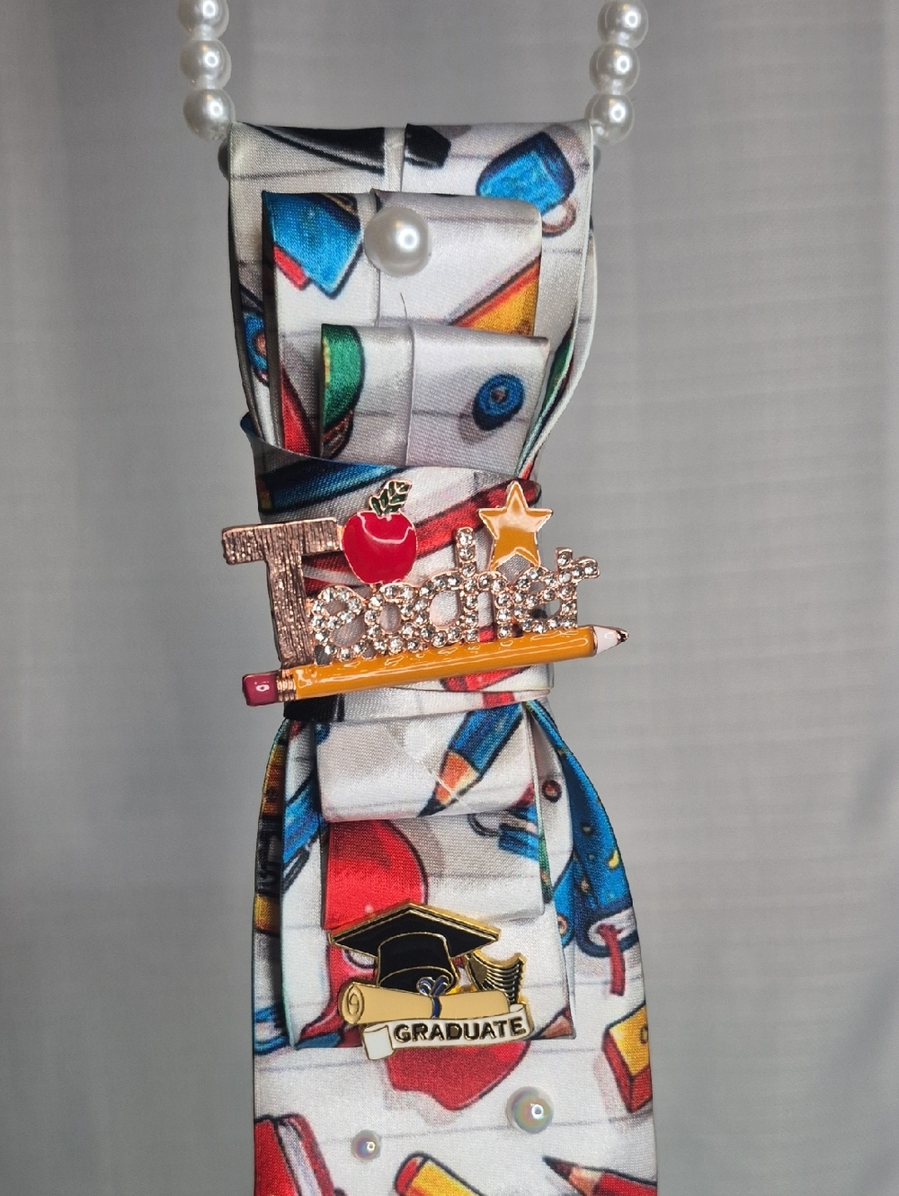 Handcrafted Luxury Fashion Necktie Necklace 📿 (THE TEACHER'S PET) - Picture 9 of 13